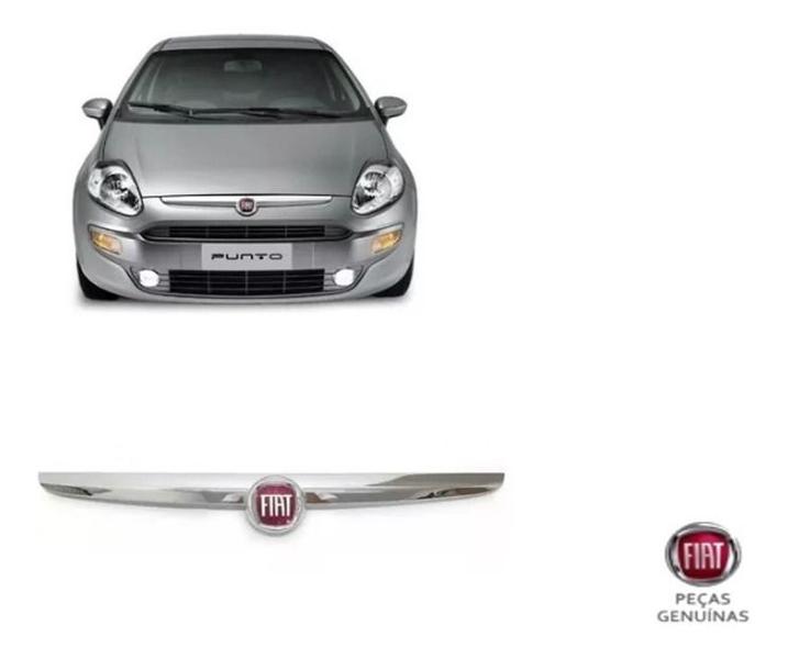 Imagem de Friso Capo Fiat Punto 2012 2013 2014 Com Emblema Original