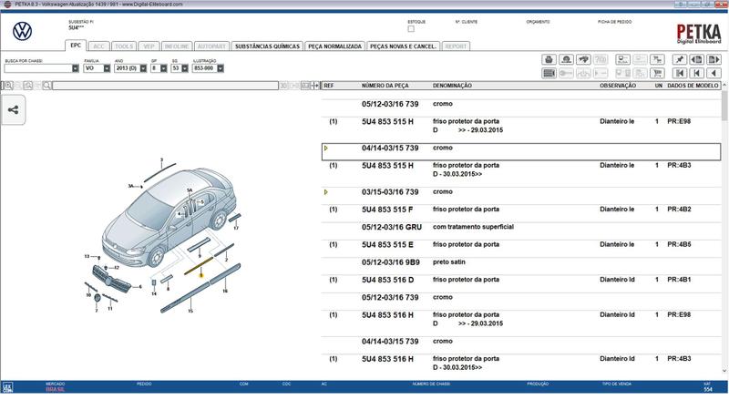 Imagem de Friso cromado porta dianteira esquerda voyage g6 original vw 5u4853515h739