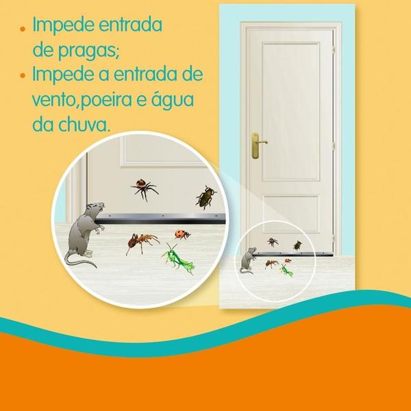 Imagem de Friso De Vedação Em Alumínio - 080 Cm - Fumê - Kit Com 2 Pçs