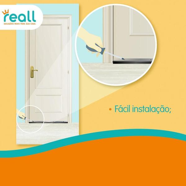 Friso De Vedação Em Alumínio - 100 Cm - Branco - Kit 2 Pçs - Reall Imagem de Friso De Vedação Em Alumínio - 100 Cm - Branco - Kit 2 Pçs