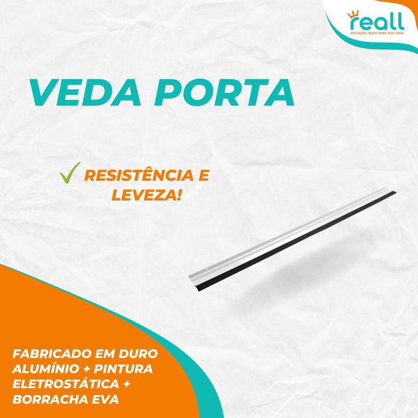 Friso De Vedação Em Alumínio - 100 Cm - Branco - Kit 2 Pçs - Reall Imagem de Friso De Vedação Em Alumínio - 100 Cm - Branco - Kit 2 Pçs
