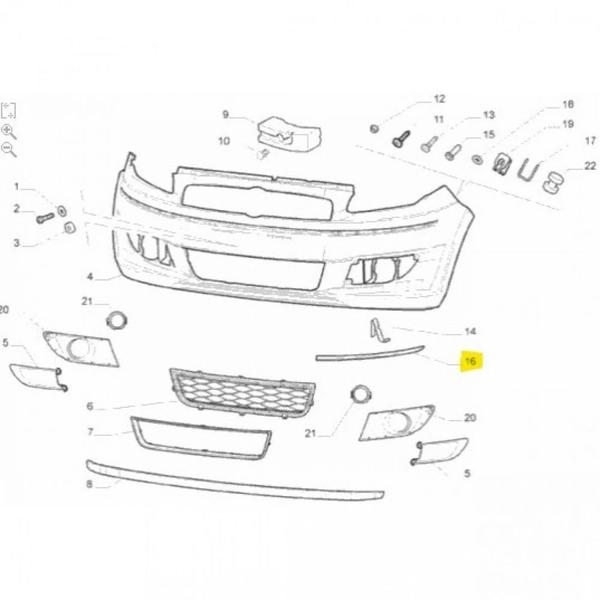 Friso Esquerdo Predisposto para Pintura (primer) Fiat Idea 11-15 Original Imagem de Friso Esquerdo Predisposto para Pintura (primer) Fiat Idea 11-15 Original
