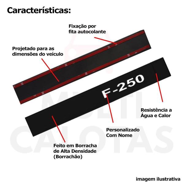Imagem de Friso Lateral Borrachão F-250 1999 A 2011 Com Nome