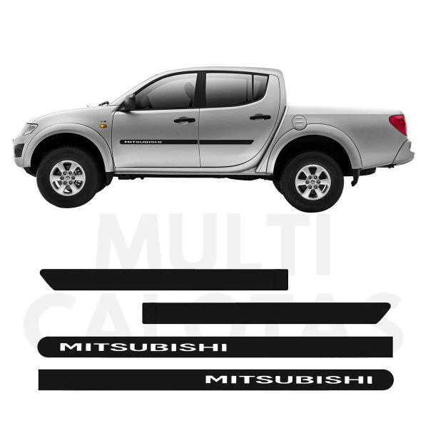 Imagem de Friso Lateral Borrachão Mitsubishi L200 Triton Com Nome