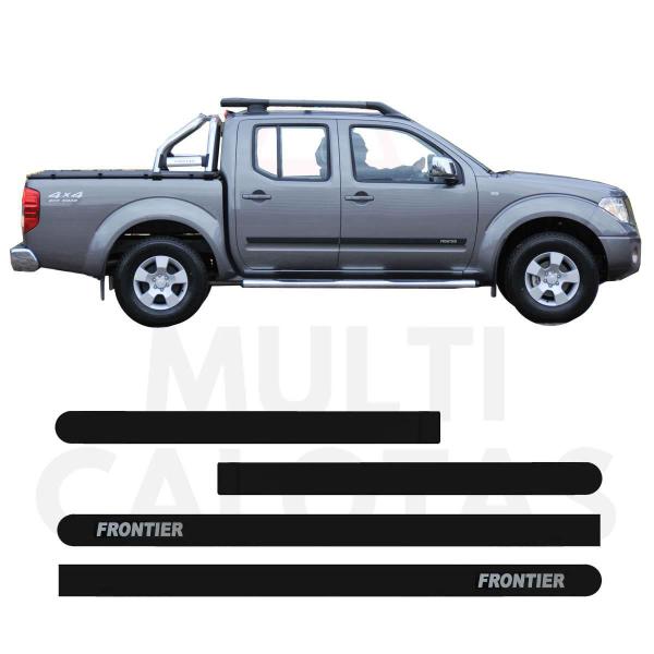 Imagem de Friso Lateral Borrachão Nissan Frontier 2007 A 2016 Com Nome