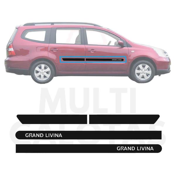 Imagem de Friso Lateral Borrachão Nissan Grand Livina 10 A 14 Com Nome