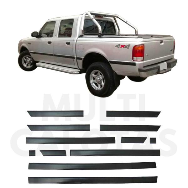 Imagem de Friso Lateral Borrachão Ranger Até 1999 Cabine Dupla 12 Pçs