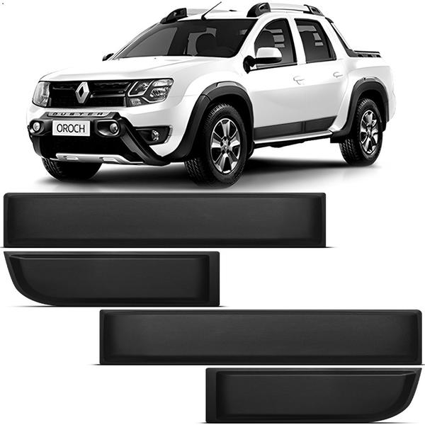 Imagem de Friso Lateral Borrachão Renault Duster e Oroch 2010 Até 2019 Preto Sem Escrita