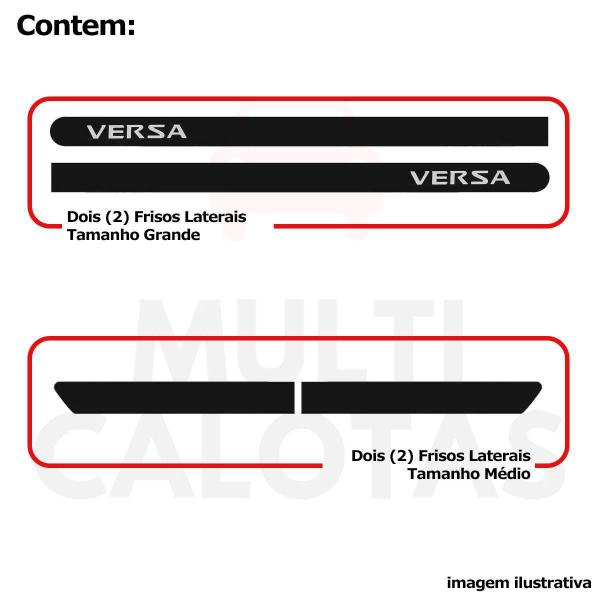 Imagem de Friso Lateral Borrachão Versa 2012 A 2015 Com Nome