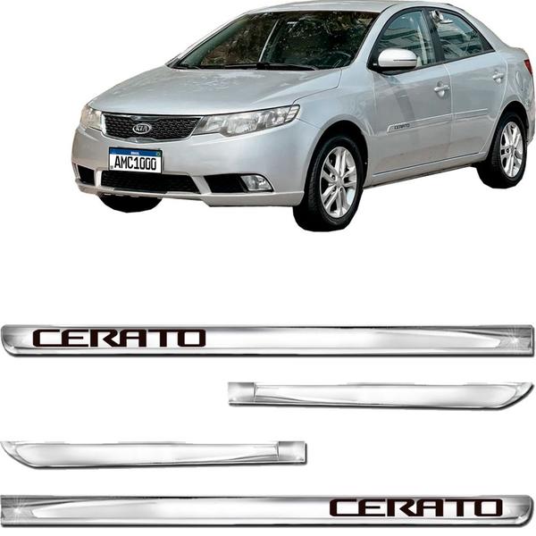 Imagem de Friso Lateral Cromado Personalizado Kia Cerato Kit 4pcs Auto Colante Injetado