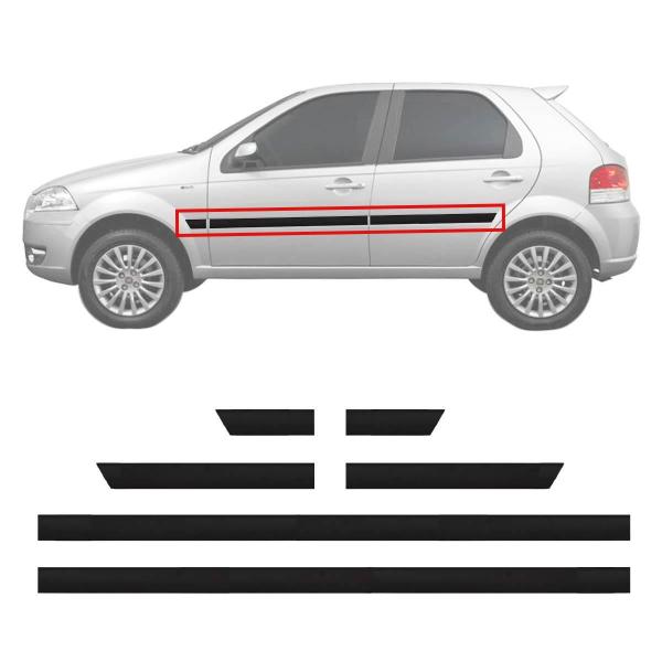 Friso Lateral Fiat Palio 2008 2009 2010 2011 4 Portas 2076A - Top Mix Imagem de Friso Lateral Fiat Palio 2008 2009 2010 2011 4 Portas 2076A