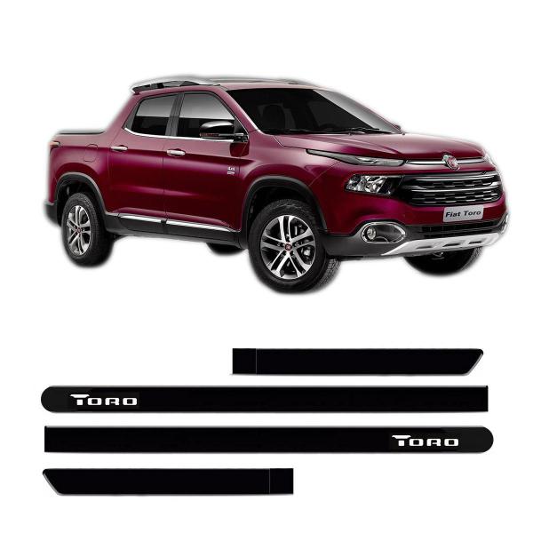 Imagem de Friso Lateral Fiat Toro 2016-2020 Preto Fosco - 92cm/79cm