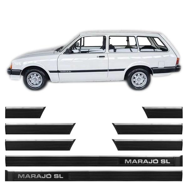 Imagem de Friso Lateral Gm Marajó SL 1983 a 1986 Preto com Nome 1061g