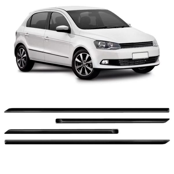 Imagem de Friso Lateral Gol/Voyage 2013 A 2017 4P - Preto - Kit 4 Pçs