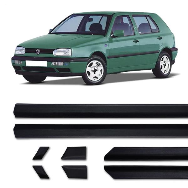 Imagem de Friso Lateral Golf 4 Portas 1995 a 1998 - Kit 8 Peças