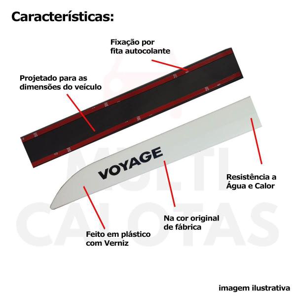 Imagem de Friso Lateral Jogo Vw Voyage Largo Branco Cristal