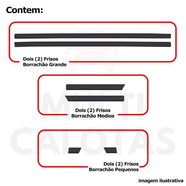 Imagem de Friso Lateral Parati Cl 1989 A 1995 Cinza 6 Pçs