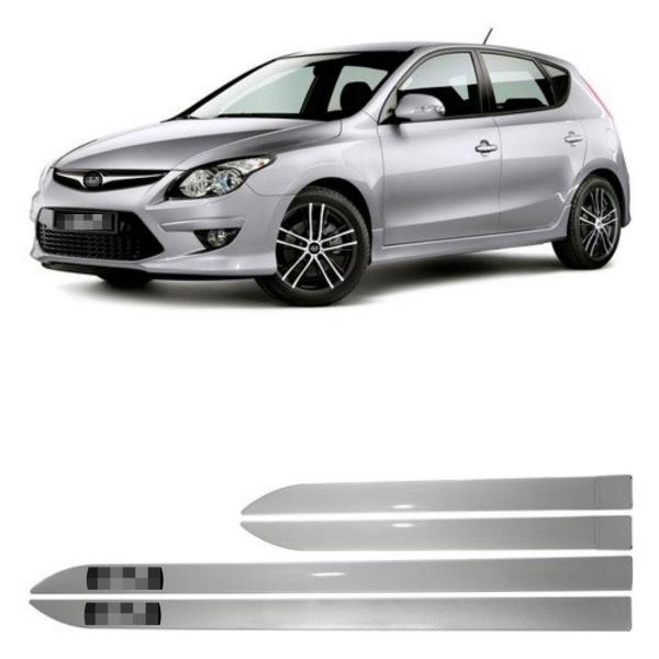 Imagem de Friso Lateral Prata Hyundai I30 + Soleira Resinada 4 Peças