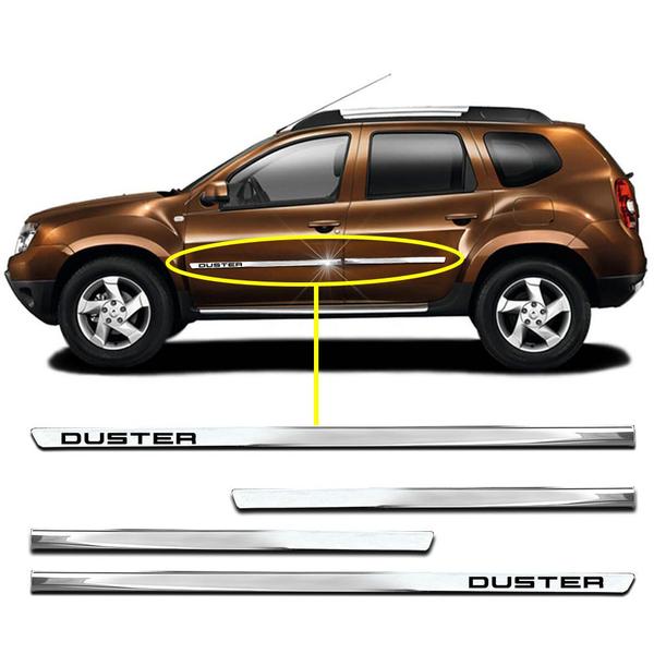 Imagem de Friso Lateral Slim Duster 2010 a 2023 Kit Cromado Personalizado 4 Portas