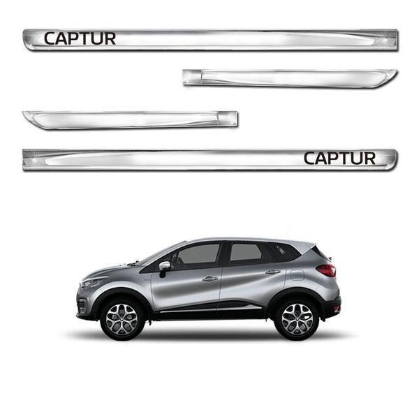 Imagem de Friso Lateral X-Treme Captur 2018 2019 2020 2021 2022 2023 Kit Cromado Personalizado 4 Portas