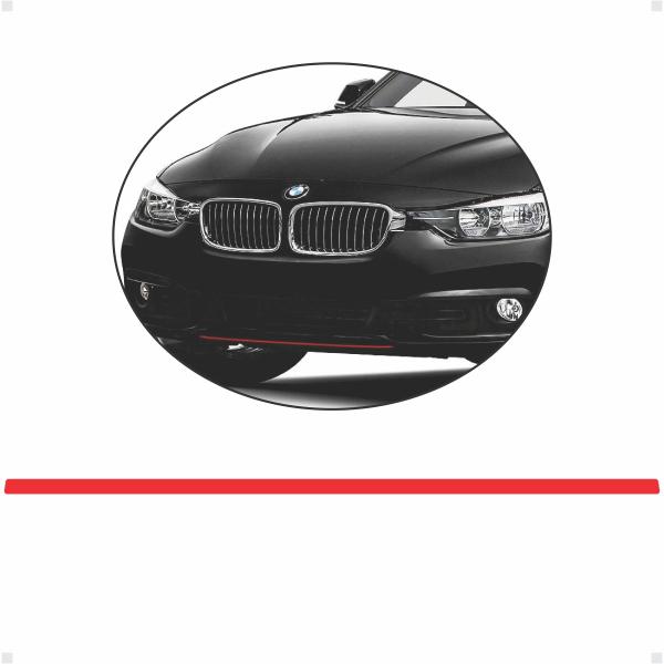 Imagem de Friso Para-choque Dianteiro Bmw 320 14/18 Adesivo Vermelho