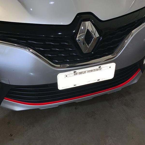 Imagem de Friso Para-choque Dianteiro Captur Adesivo Vermelho Tuning