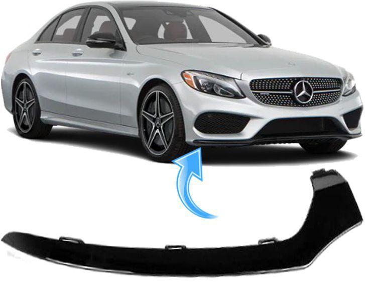 Friso Parachoque Dianteiro Mercedes C200 C250 C300 De 2015 À 2018 Preto - Direito - HD Imagem de Friso Parachoque Dianteiro Mercedes C200 C250 C300 De 2015 À 2018 Preto - Direito
