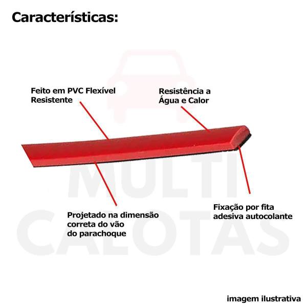 Imagem de Friso Parachoque Gol Gts Gti 87 88 89 90 91 92 93 94 Vermelh