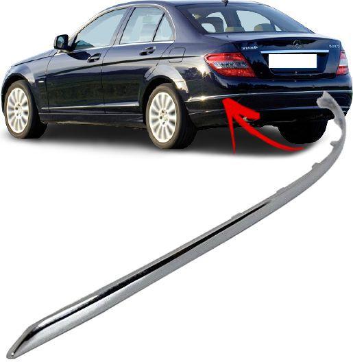 Imagem de Friso Parachoque Traseiro Mercedes C200 C280 Avantgarde de 2008 À 2011 - Esquerdo