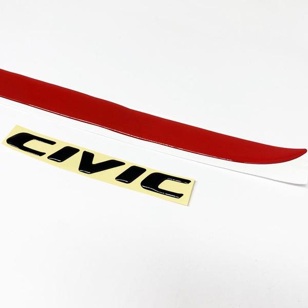 Imagem de Friso Porta-Malas Vermelho Civic G10 2016/21 + Emblema Preto