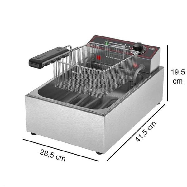 Imagem de Fritadeira 1 Cuba Elétrico 3 Litros Frce3 Metalcubas 220v