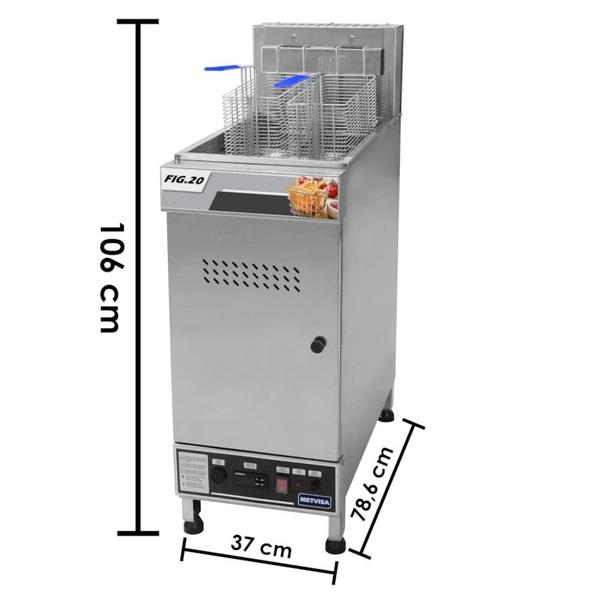 Imagem de Fritadeira a Gás Metvisa 20 Litros 2 cestos 110V  Fig20