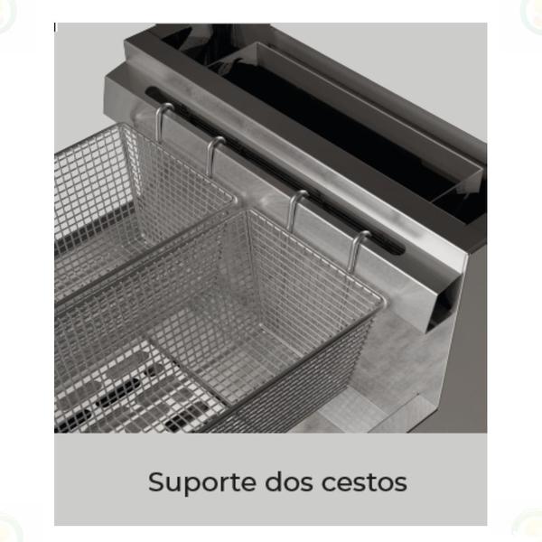 Imagem de Fritadeira a Gas Total Inox Zona Fria 20 LT Skymsen Bivolt