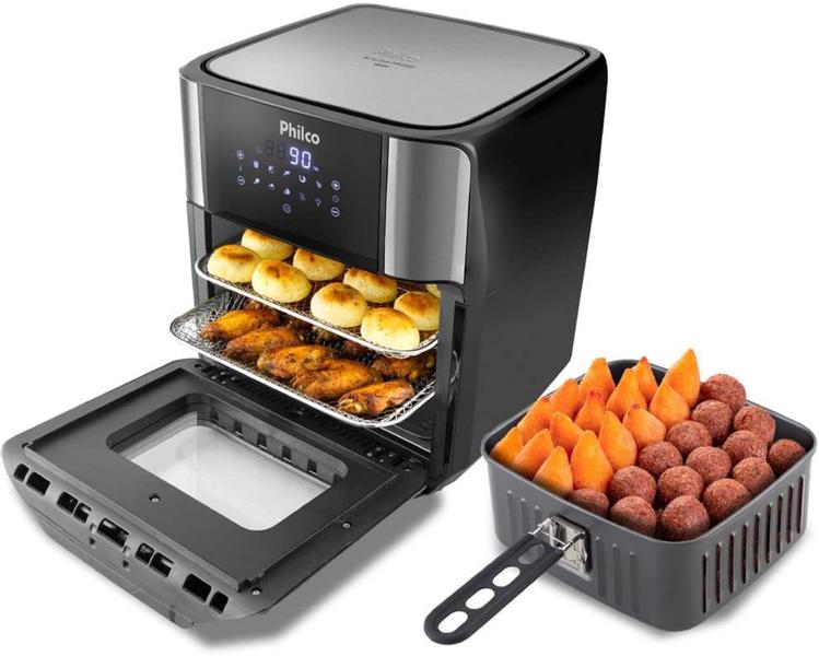 Imagem de Fritadeira Air Fry Philco Oven Fritadeira e Forno Painel Touch 12 Litros 110V OU 220V