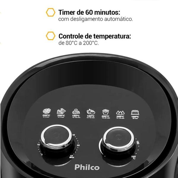 Imagem de Fritadeira Air Fry Philco Pfr15pg Gourmet Black 1500w 220v