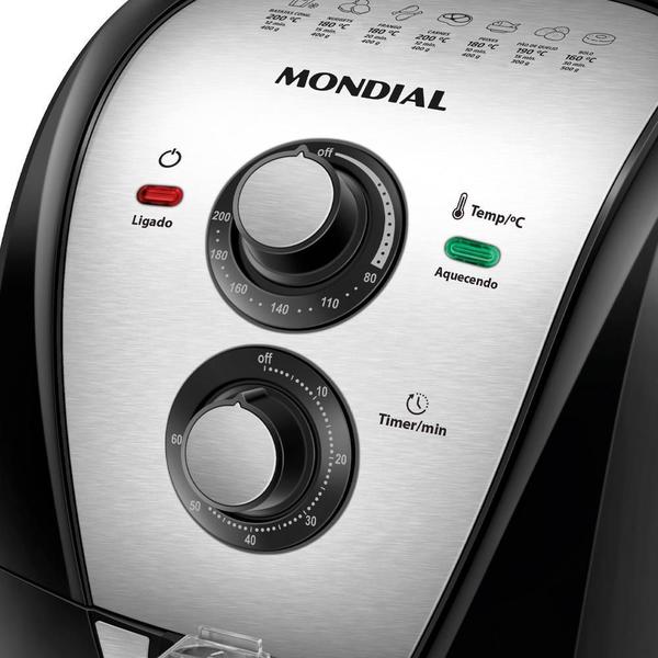 Imagem de Fritadeira Air Fryer 4 Litros Preto Afn-40-Bi Mondial 220V