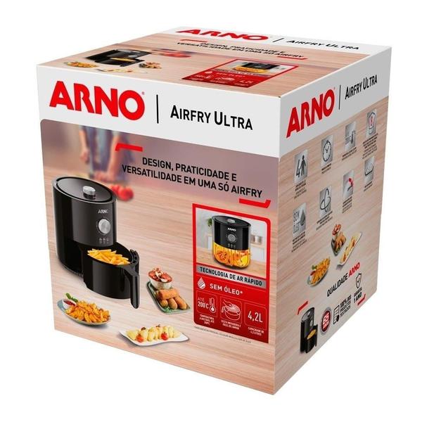 Imagem de Fritadeira Air Fryer Arno Ultra UFRP  4,2 Litros, 1620W, Preto