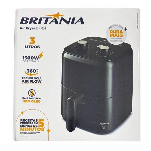 Imagem de Fritadeira air fryer britania 3l 1300w 127v - bfr31