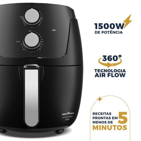 Imagem de Fritadeira Air Fryer Britânia 4,2L 1500W BFR37 Dura Mais