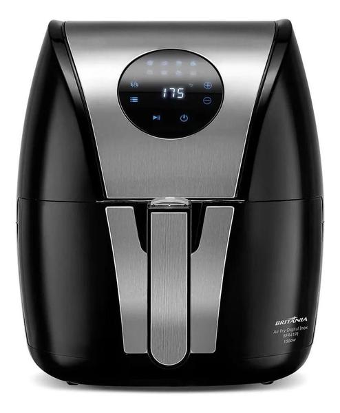 Fritadeira Air Fryer Britânia Bfr41pi Digital Inox 1500w Cor Preto 127v - PHILCO Fritadeira Air Fryer Britânia Bfr41pi Digital Inox 1500w Cor Preto 127v - PHILCO