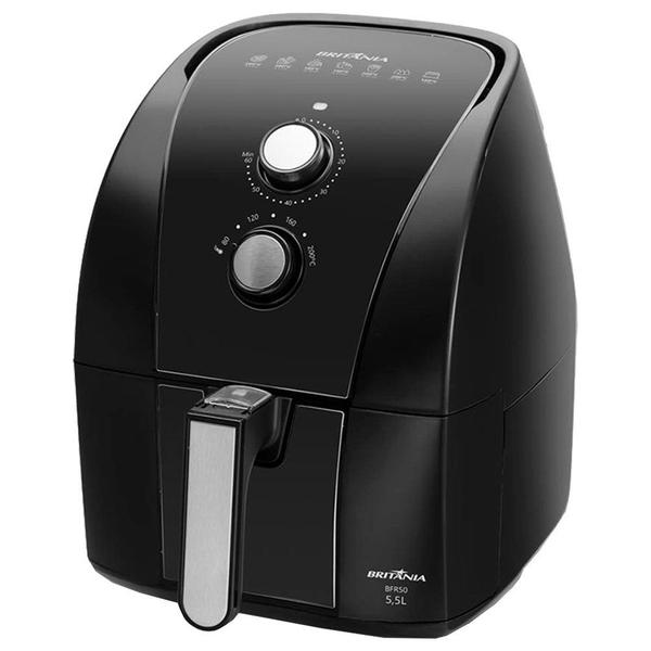 Imagem de Fritadeira Air Fryer Britânia BFR50  1500W, 5,5L, Preto/Inox