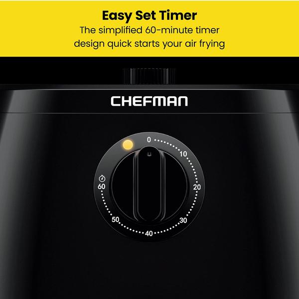 Imagem de Fritadeira Air Fryer Chefman TurboFry de 8 litros com temporizador, preta