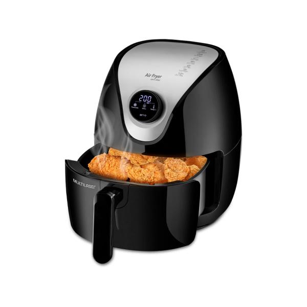 Imagem de Fritadeira Air Fryer Digital Elétrica Sem Óleo Air Fryer 1500w 4 L Multi Cor Preto 110v