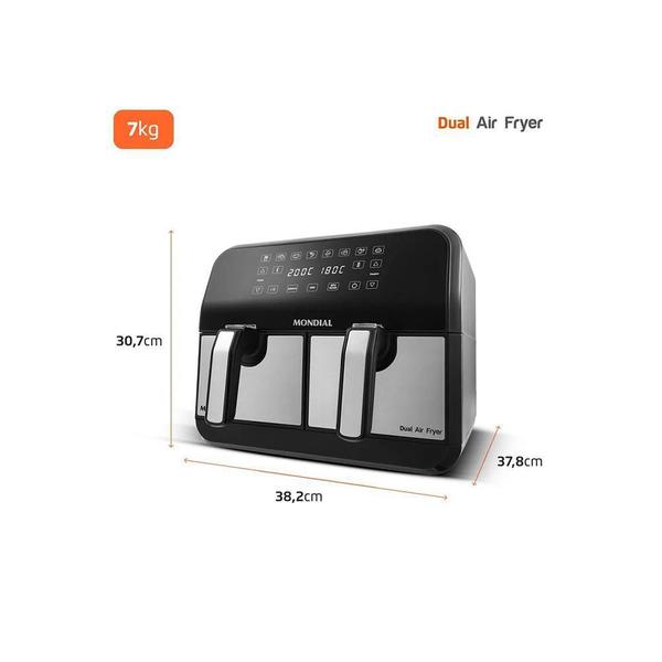 Imagem de Fritadeira Air Fryer Dual Duplo Cesto 8L Mondial 127V