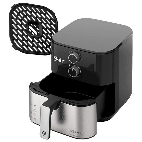 Imagem de Fritadeira Air Fryer Inox Compact 4,6L Oster Sem Óleo 127V