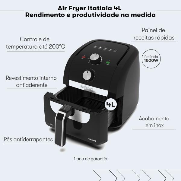 Imagem de Fritadeira Air Fryer Itatiaia 4L 220V - AFITA1001