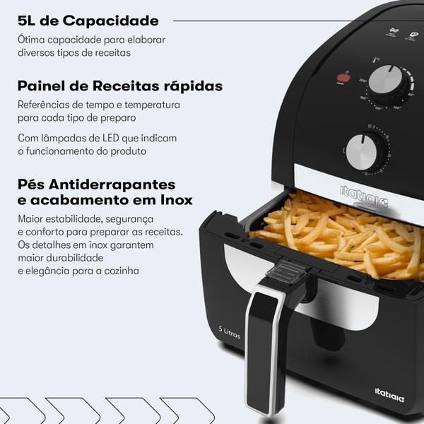 Imagem de Fritadeira Air Fryer Itatiaia 5L 127V