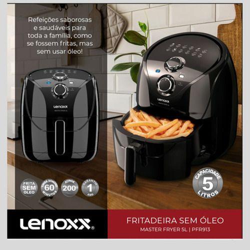 Imagem de Fritadeira Air Fryer Master Cor Preta 1500w 5l Pfr913 Lenoxx 220V