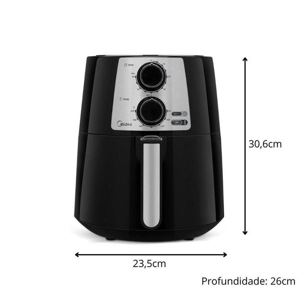 Imagem de Fritadeira Air Fryer Midea FRB31 3,5L 1250W Controle De Tempo e Temperatura