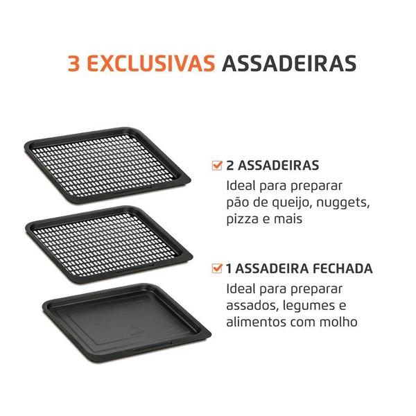 Imagem de Fritadeira Air Fryer Mondial AFON-12L-BI  12 Litros, Revestimento Antiaderente, Preto/Inox